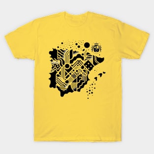 España Spain Abstract Minimalist Blackwork Ink Pride T-Shirt